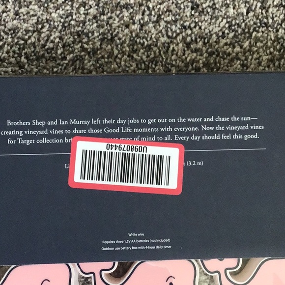 Vineyard Vines LED string lights. One set NIB - Picture 5 of 6